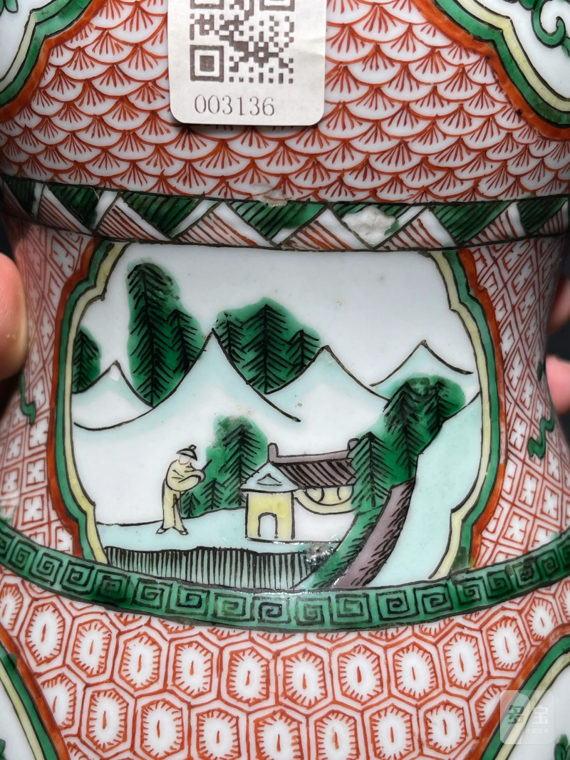 清晚期 五彩花卉纹葫芦瓶 - 图8